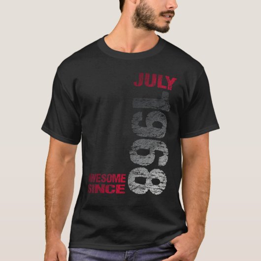 Awesome since July 1968 55th Birthday Born 1968 T-Shirt (Vorderseite)
