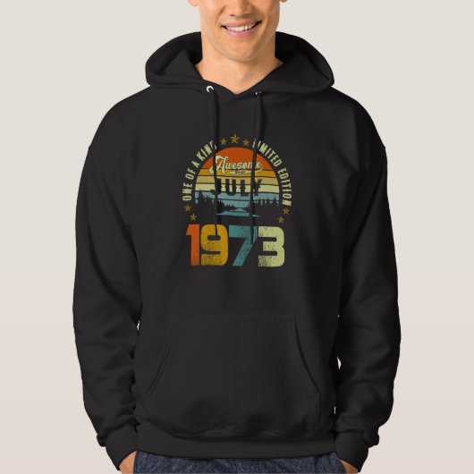 Awesome Since July 1973 One Of A Kind 2 Hoodie (Vorderseite)