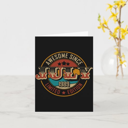 Awesome Since July 1989 _ 36 Years Old _ 36th Birt Karte (Gelbe Blume)