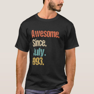 Awesome Since July 1993 29th Birthday Vintage T-Shirt