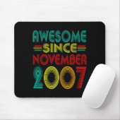 Awesome Since November 2007 Years 18th Bday Funny  Mousepad (Mit Mouse)