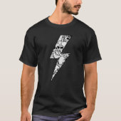 Awesome SKULLS CAMO Lightning Bolt T-Shirt (Vorderseite)