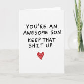 Awesome Son Funny Keep It Up Card Karte (Vorderseite)