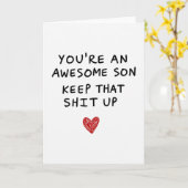Awesome Son Funny Keep It Up Card Karte (Gelbe Blume)