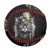 Awesome Steampunk Cat  Baseball (Vorderseite Links)