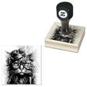Awesome Steampunk Cat  Gummistempel (Stempel)