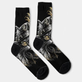 Awesome Steampunk Cat  Socken (Rechts)