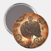 Awesome steampunk Skull Magnet (Vorderseite/Rückseite)