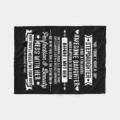 Awesome Stepdaughter For Step Bonus Dad Fathers Da Fleecedecke (Vorderseite (Horizontal))