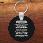 Awesome Stepdaughter For Step Bonus Dad Fathers Da Schlüsselanhänger (Vorderseite)