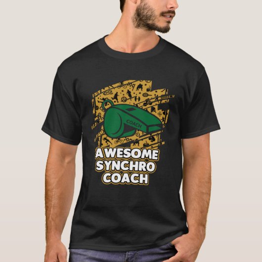 Awesome Synchro Coach Synchronized Diving Coaching T-Shirt (Vorderseite)