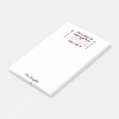 Awesome teacher modern typography pink gift post-it klebezettel (angewinkelt)