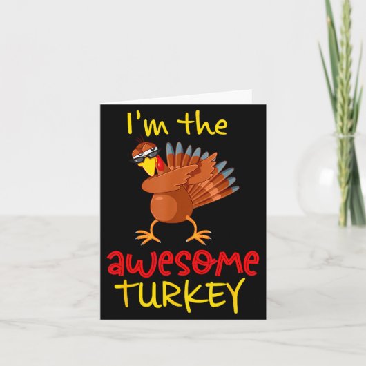 Awesome Turkey Matching Family Group Thanksgiving Karte (Vorderseite)