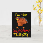 Awesome Turkey Matching Family Group Thanksgiving Karte (Gelbe Blume)