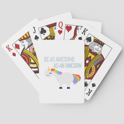 Awesome Unicorn Bicycle Playing Cards Spielkarten (Rückseite)