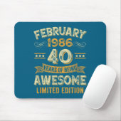 Awesome Vintage February 1986 40th Birthday  Mousepad (Mit Mouse)