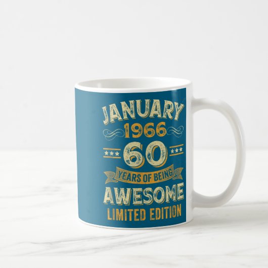 Awesome Vintage January 1966 60th Birthday  Kaffeetasse (Rechts)