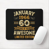 Awesome Vintage January 1966 60th Birthday Mousepad (Mit Mouse)