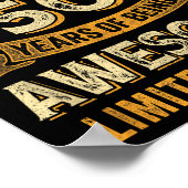 Awesome Vintage January 1976 50th Birthday  Poster (Ecke)