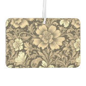 Awesome Vintage Sepia Floral Pattern  Autolufterfrischer (Rückseite)