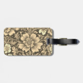 Awesome Vintage Sepia Floral Pattern  Gepäckanhänger (Rückseite horizontal)