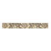 Awesome Vintage Sepia Floral Pattern Satinband (Vorderseite)