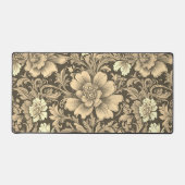 Awesome Vintage Sepia Floral Pattern Schreibtischunterlage (Vorderseite)