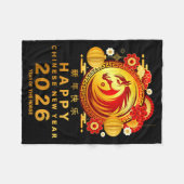 Awesome Year Of The Horse_ Lunar Happy Chinese New Fleecedecke (Vorderseite (Horizontal))