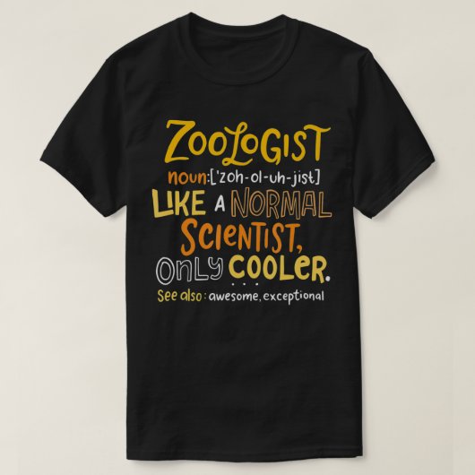 Awesome Zoologist Definition Funny Zoology Science T-Shirt (Design vorne)