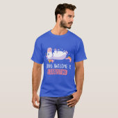 Awesome zu sein ist erschöpfend Faules Lustiges Ei T-Shirt (Vorne ganz)