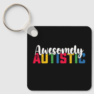 Awesomely Autistic Biy Girl Family Schlüsselanhänger