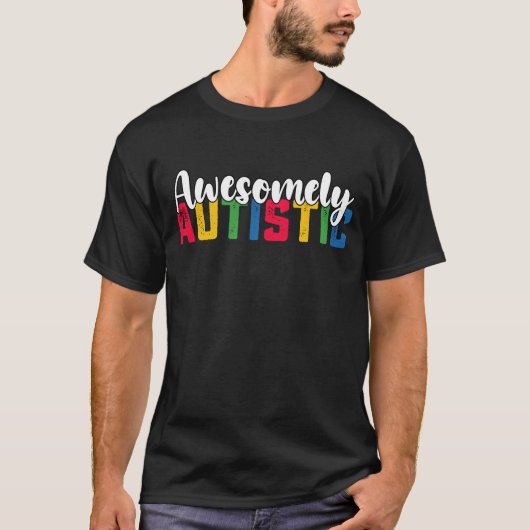 Awesomely Autistic Biy Girl Family T-Shirt (Vorderseite)