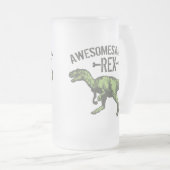 Awesomesaurus Rex Mattglas Bierglas (VorderseiteRechts)