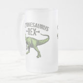 Awesomesaurus Rex Mattglas Bierglas (Vorderseite Links)