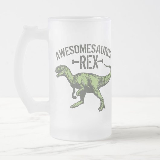 Awesomesaurus Rex Mattglas Bierglas (Links)