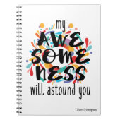 Awesomness (Schwarzer Text) - Hintergrundfarbe aus Notizblock (Vorderseite)