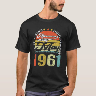 Awesone Seit Mai 1961 60. Geburtstag 60 Jahre alt T-Shirt