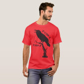 awF Black Crow Pun Funny Bird Cawing Grunge Long S T-Shirt (Vorne ganz)