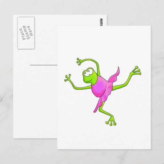 Awkward Ballet Frosch Postkarte (Vorne/Hinten)