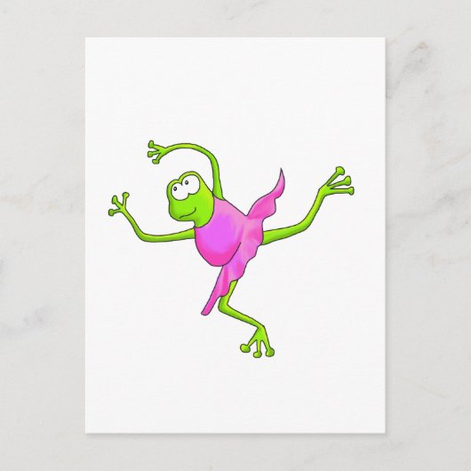 Awkward Ballet Frosch Postkarte (Vorderseite)
