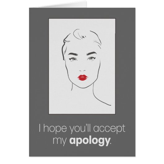 Awkward "Beautiful and Smart Apology Card" (Vorne)