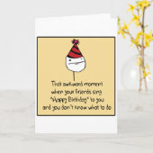 Awkward Birthday Moment Karte (Gelbe Blume)