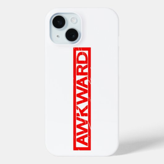 Awkward-Briefmarke Case-Mate iPhone Hülle (Rückseite)