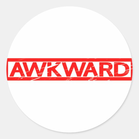 Awkward-Briefmarke Runder Aufkleber (Vorderseite)