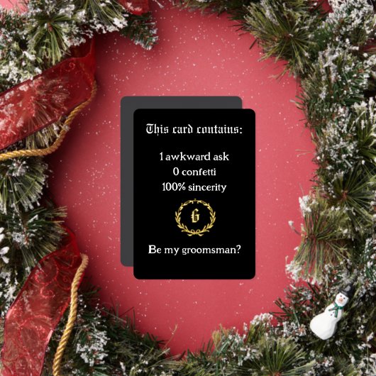 "Awkward Frag, Royal Style" Trauzeuge Vorschlagska Folieneinladung (Insitu)