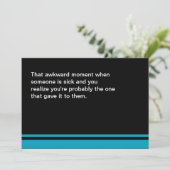 Awkward Moment gut werden bald Karte (Stehend Vorderseite)