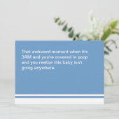 Awkward Moment Neue Babykarte - Junge Einladung (Stehend Vorderseite)