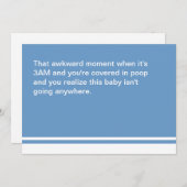 Awkward Moment Neue Babykarte - Junge Einladung (Vorne/Hinten)