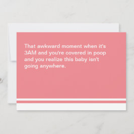 Awkward Moment Neue Babykarte - Mädchen Einladung