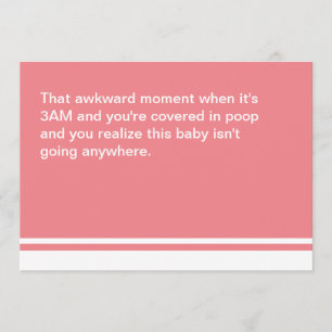 Awkward Moment Neue Babykarte - Mädchen Einladung